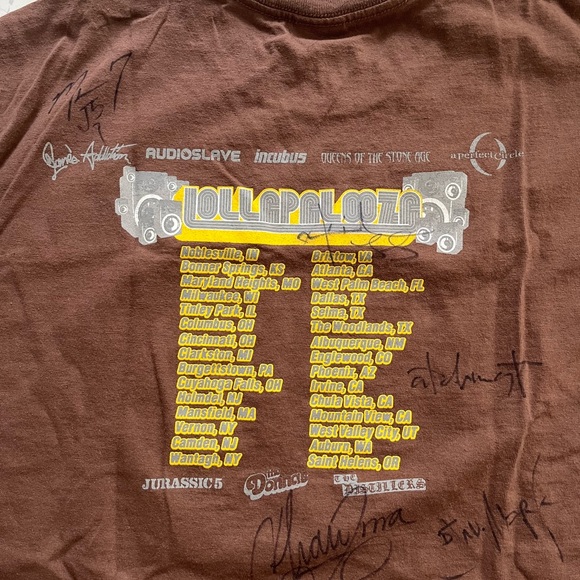 Vintage Lollapalooza concert autographed tshirt - Picture 5 of 7